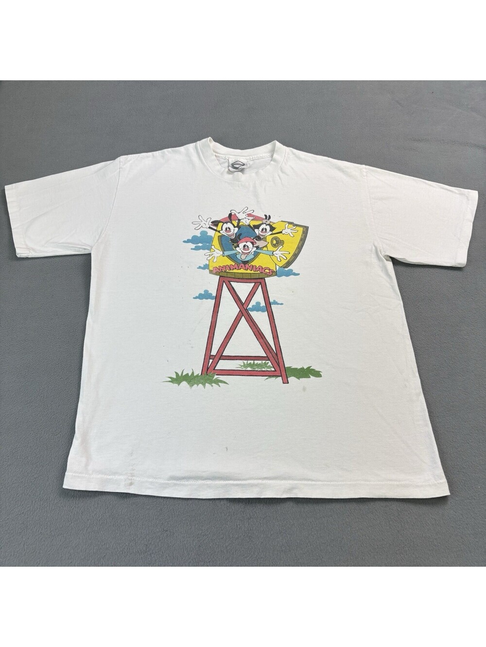 Vintage 90s 1993 Warmer Bros Animaniacs Cartoon T Shirt Size Large White